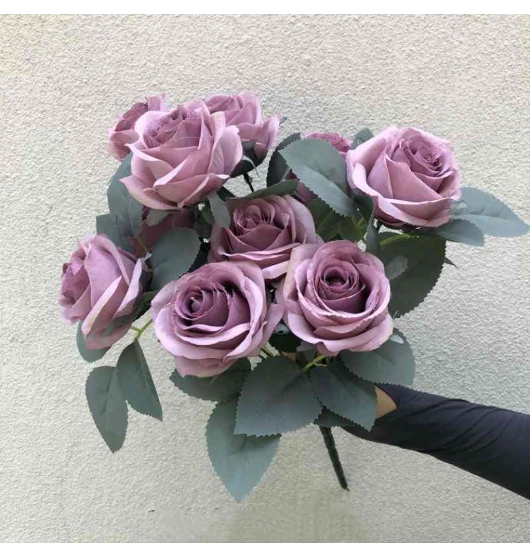 Artificial roses with ten flower heads