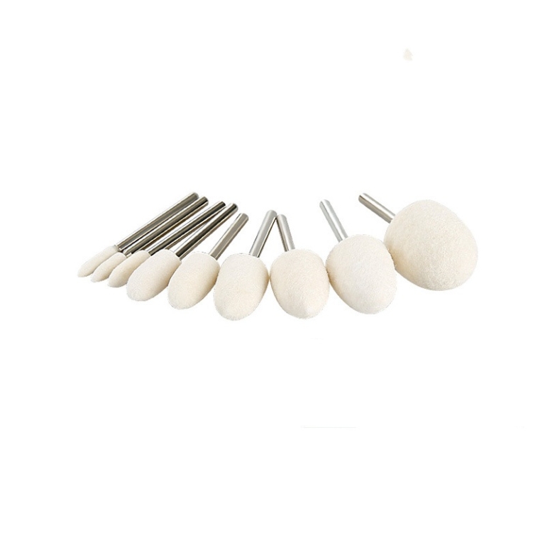 Wool-handled Bullet-shaped grinding head