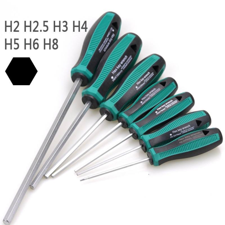 Straight shank hex screwdriver