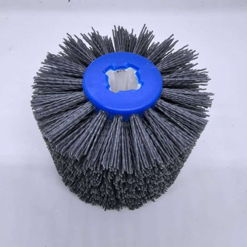 Wire drawing wheel brush for rust removal, deburring, polishing and cleaning abrasives