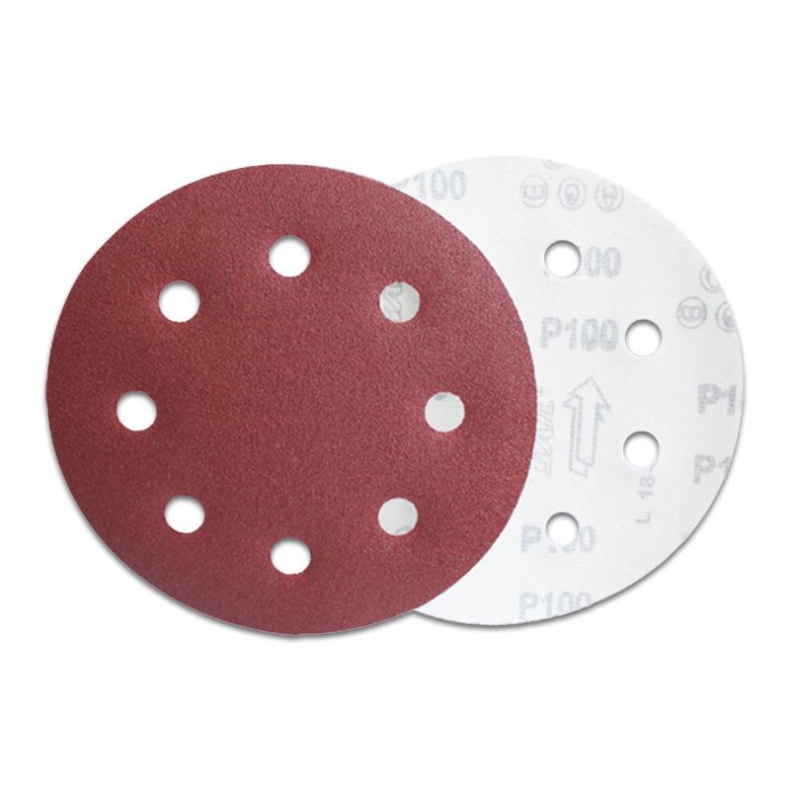 2-inch, 5-inch, and 7-inch round flocked sandpaper with 8 holes