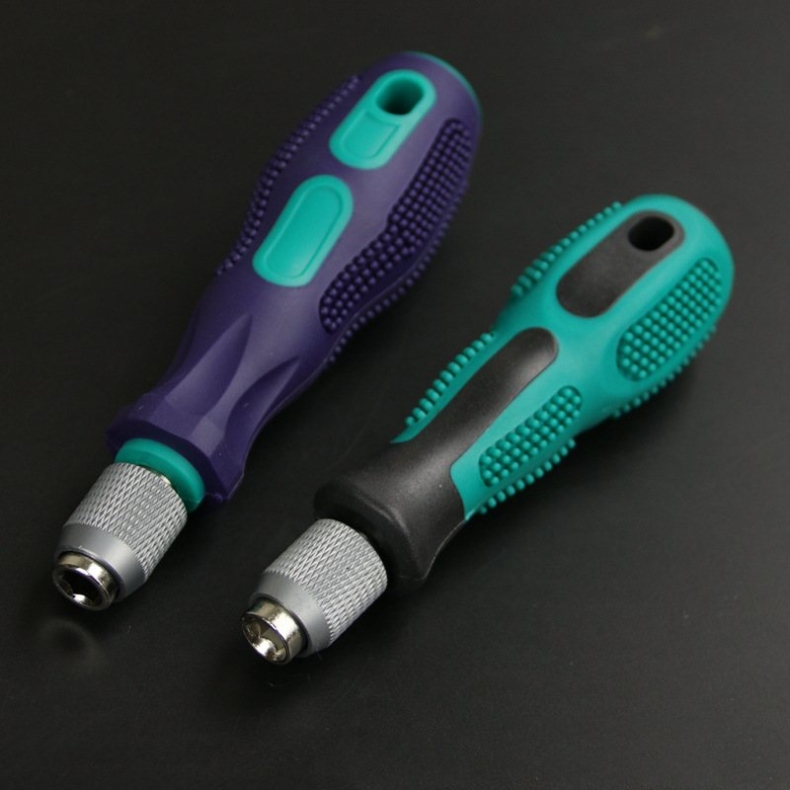 6.35mm screwdriver bit with self-locking quick-release handle