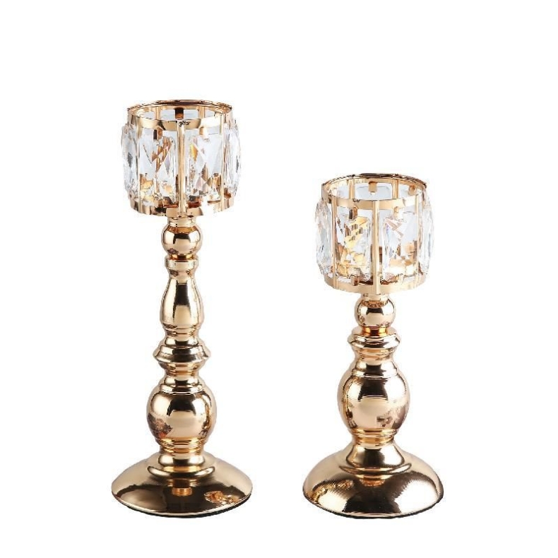 Factory Direct Sales Crystal metal candlestick