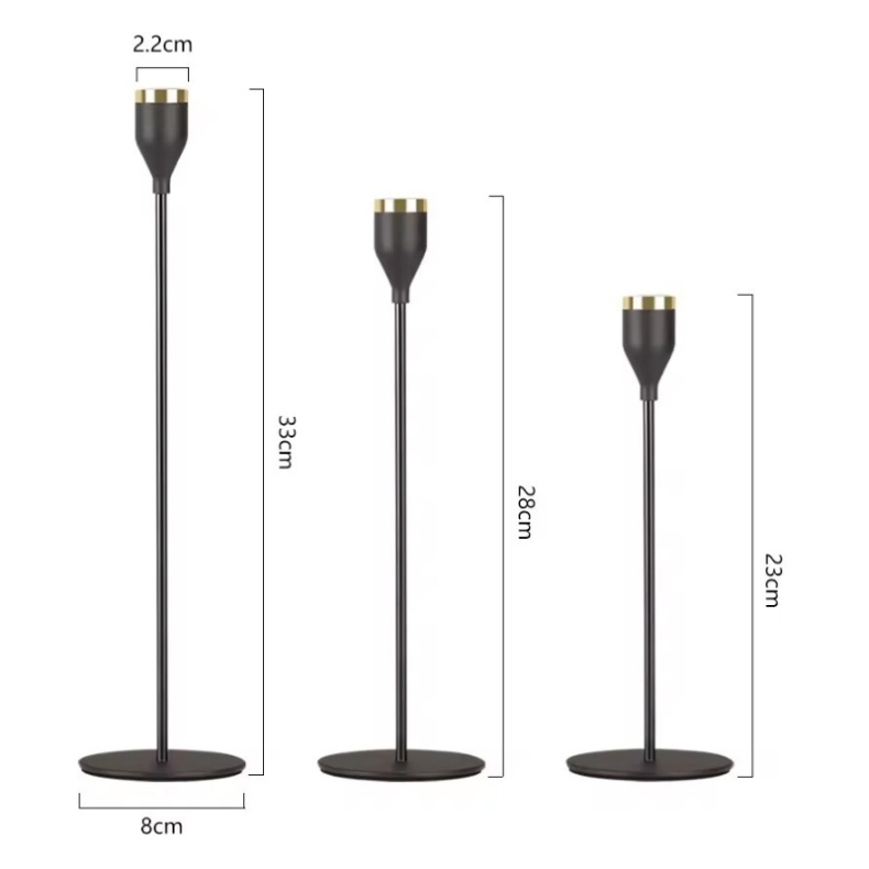Wholesale electroplated metal candlesticks