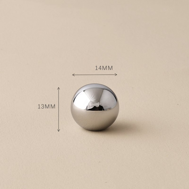Brass Chrome Spherical Brass Doorknob