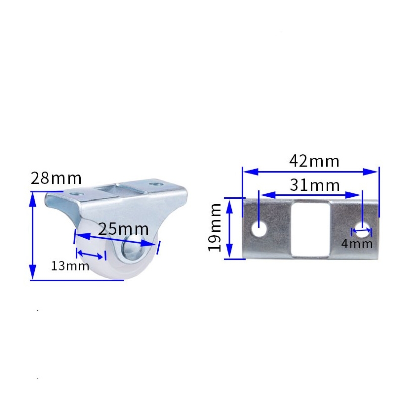 1-inch Sliding Door Guide Rail Track Roller Wheel