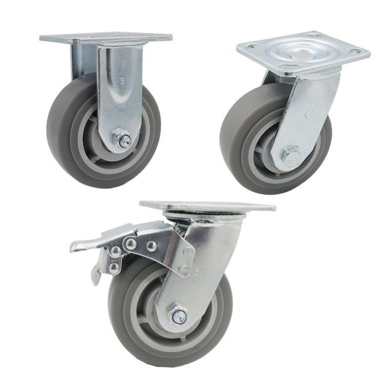 4-inch, 5-inch, 6-inch, 8-inch heavy-duty TPR casters