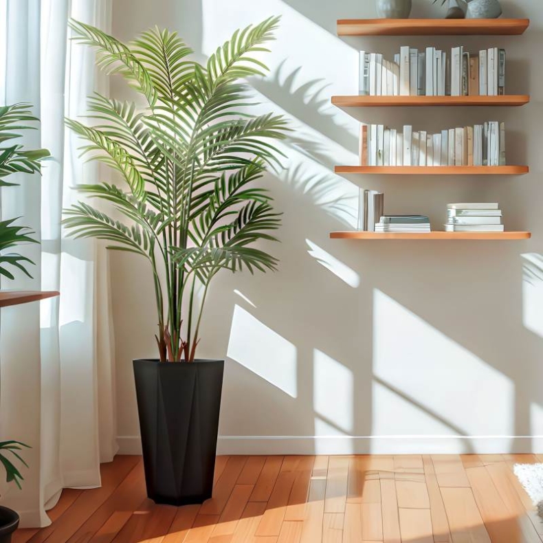 Diamond-shaped plastic flower pot