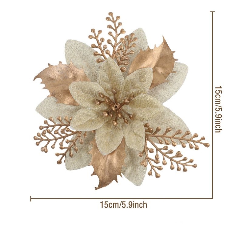 Christmas trees artificial flower heads