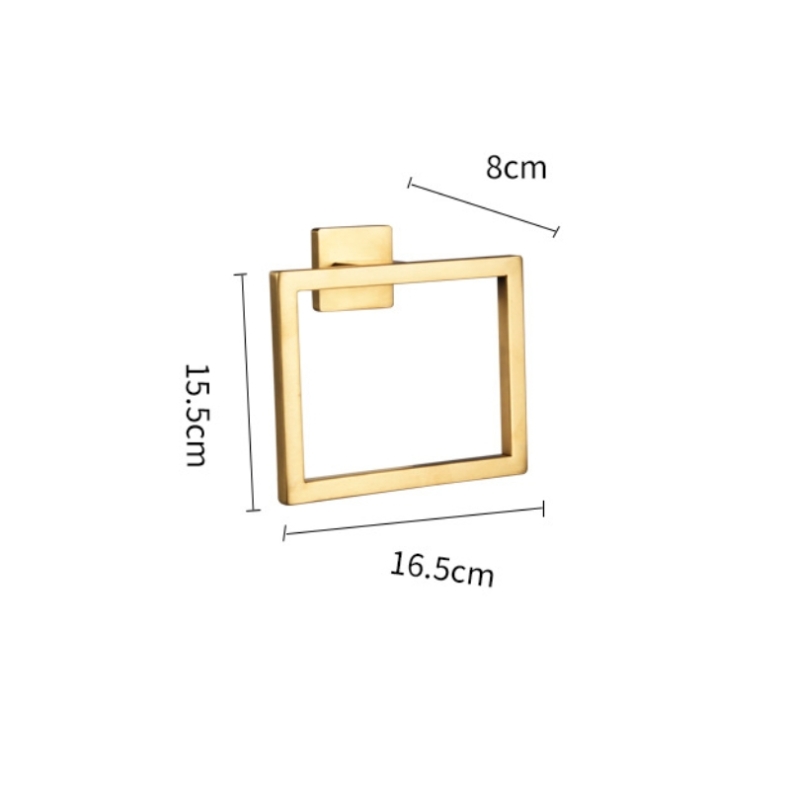 Stainless steel square towel ring