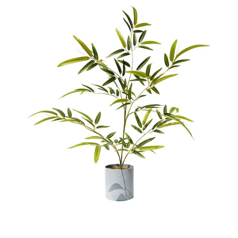 Simulate a bamboo leaf with ten branches