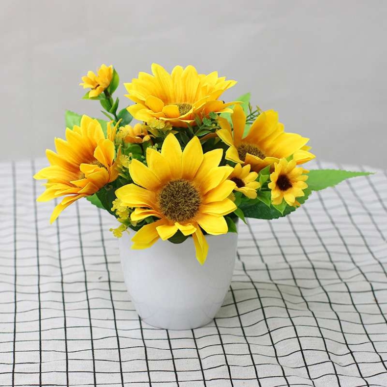 Artificial Sunflower Potted Plant Wholesale