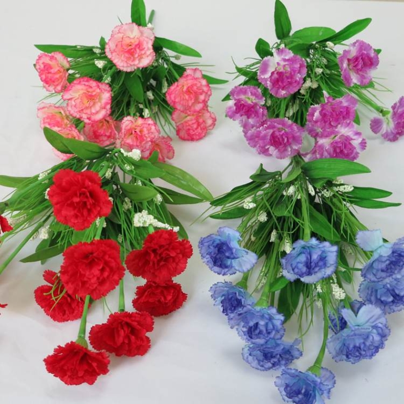 Artificial carnation bouquet