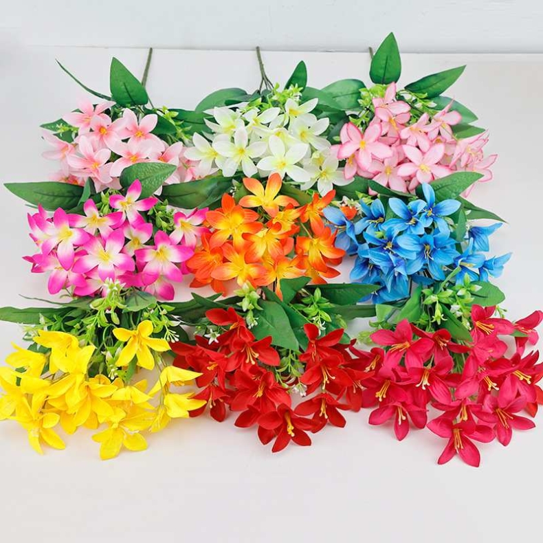 Multicolored artificial lilies