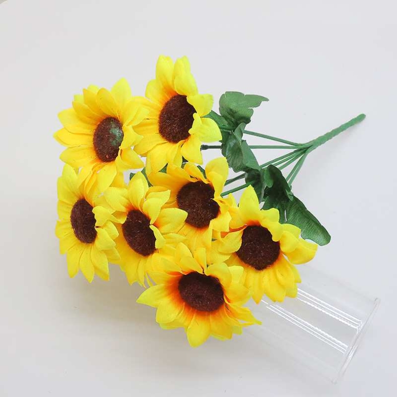 Artificial sunflower with 7 flowers