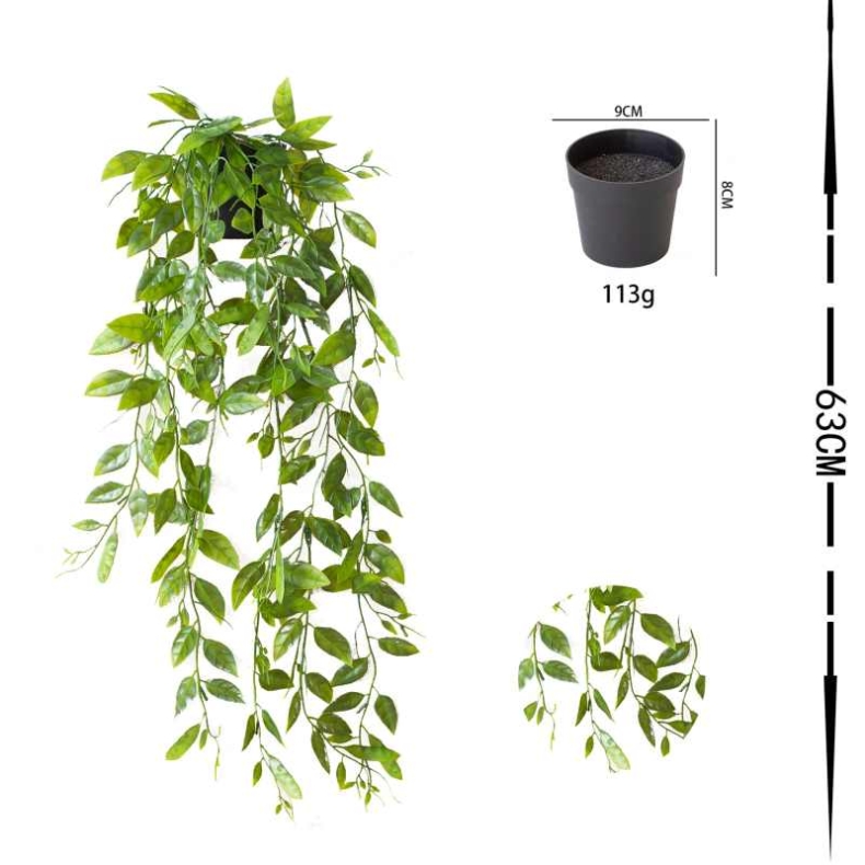 Simulated snow pea vines