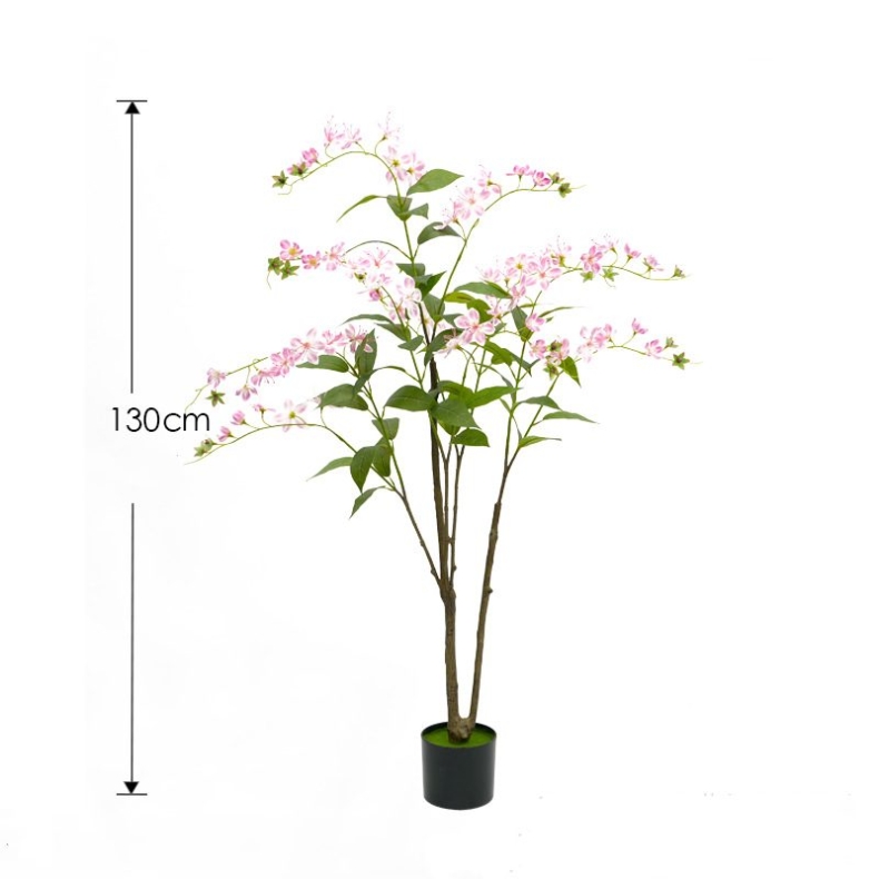 Simulated 130-180cm pink weeping jasmine