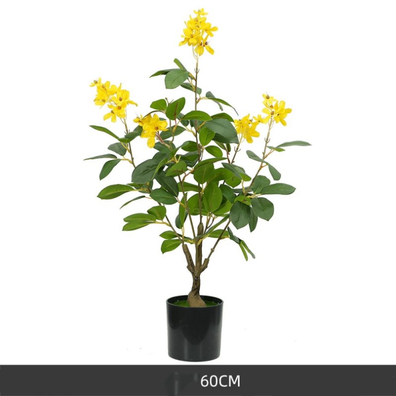 Artificial 60-90cm jasmine tree with yellow flowers