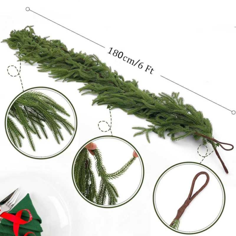 1.8-2.7m Simulated Christmas Vine-Shaped Pine Needles