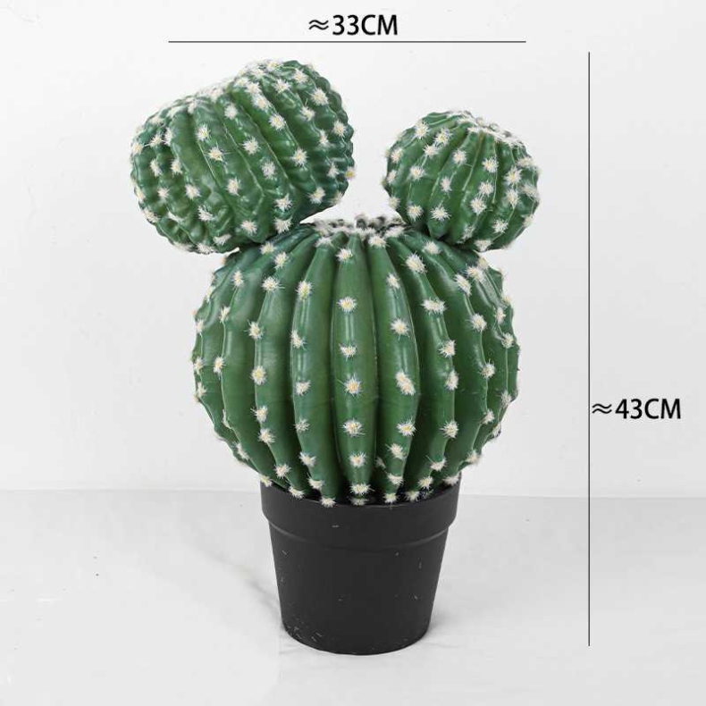 Simulated ball cactus bonsai