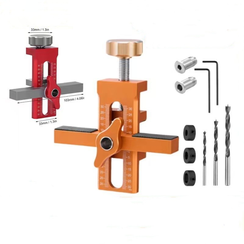 Aluminum alloy cabinet door installation aid