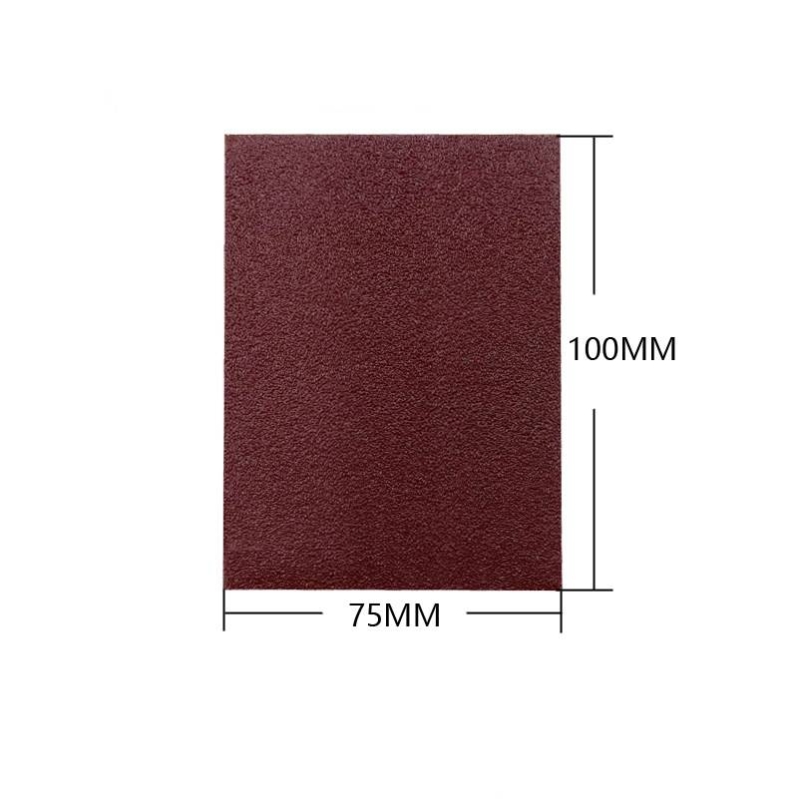 75*100MM rectangular flocked sandpaper sheet