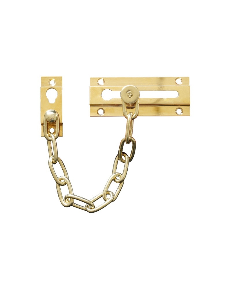 Brass security door chain