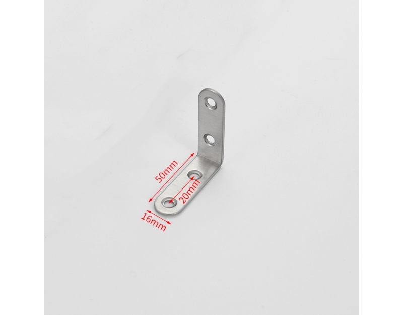Stainless steel L-shaped right angle corner brace