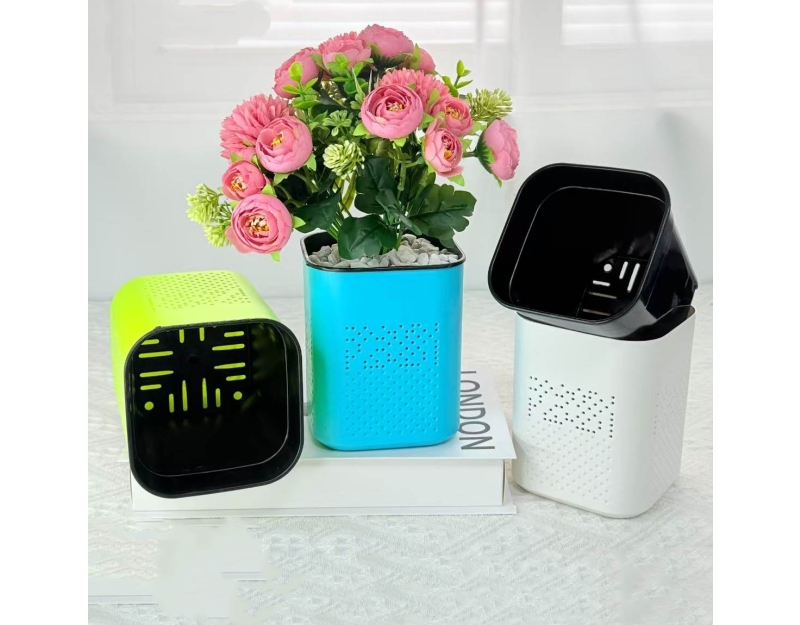 Plastic square double-layer flower pot