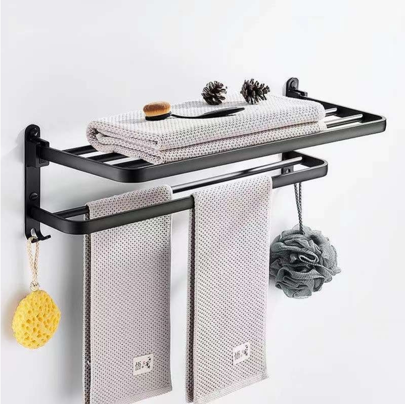 304 Stainless steel black bathroom shelf