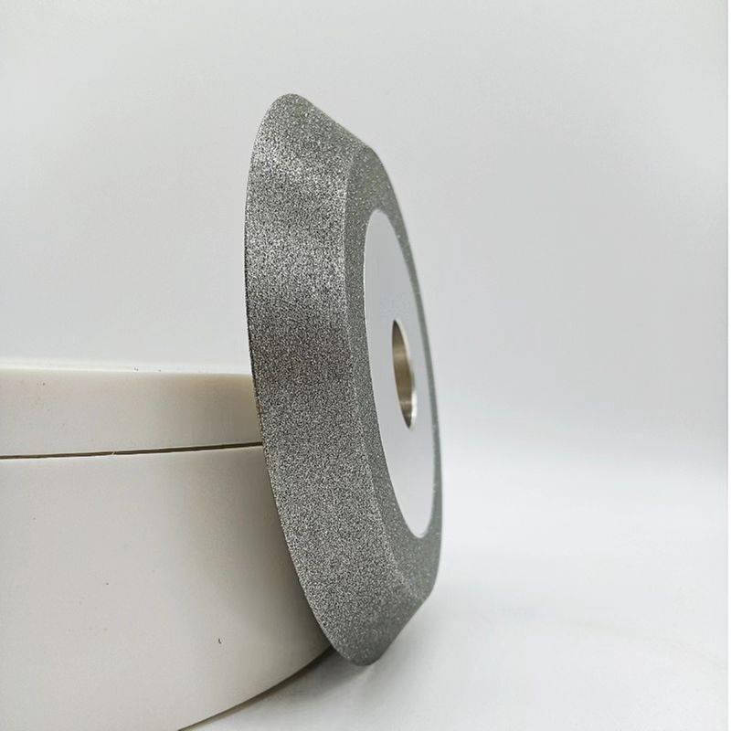Single-beveled electroplated diamond grinding wheel