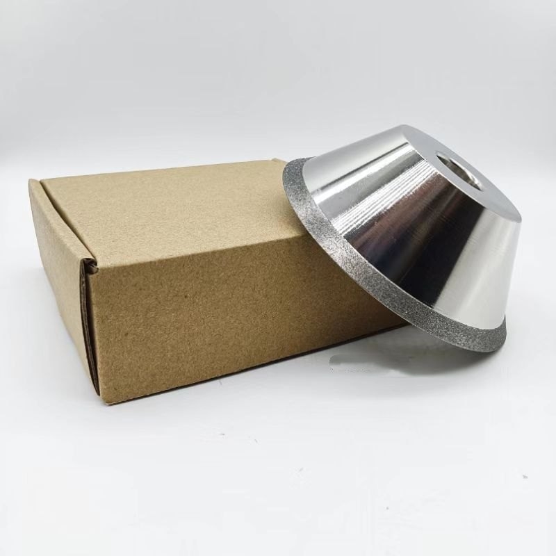 45-degree slotted, beveled bowl-shaped diamond sharp and wear-resistant grinding wheel