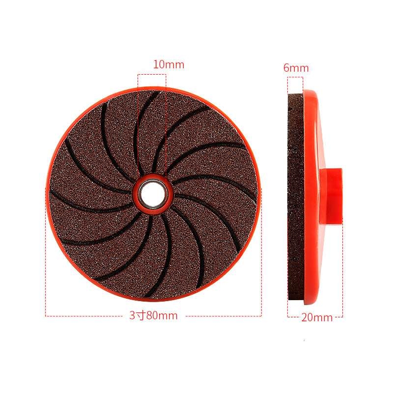 Integrated stone dry grinding pads