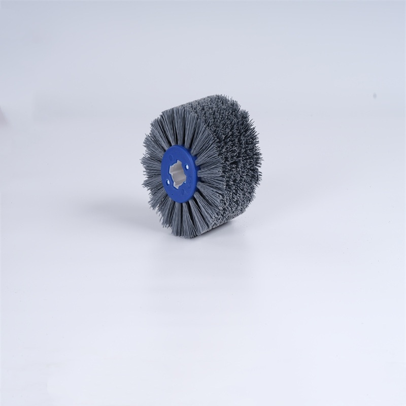 Wire drawing wheel brush for rust removal, deburring, polishing and cleaning abrasives