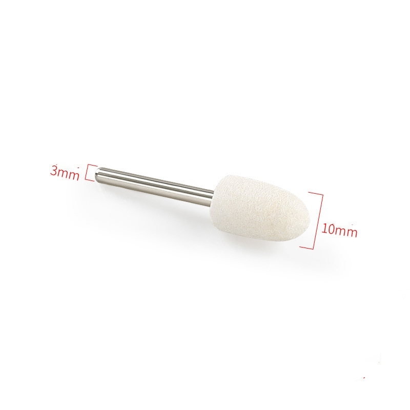 Wool-handled Bullet-shaped grinding head