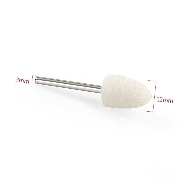 Wool-handled Bullet-shaped grinding head