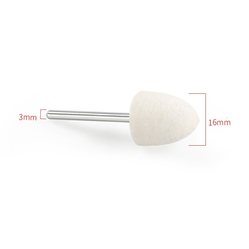 Wool-handled Bullet-shaped grinding head