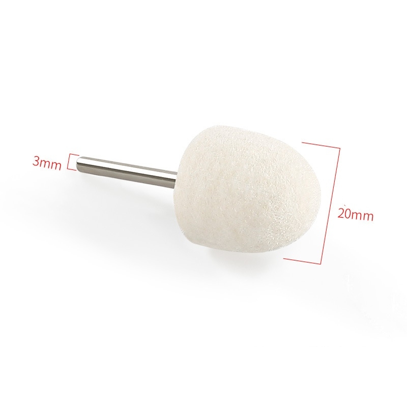 Wool-handled Bullet-shaped grinding head