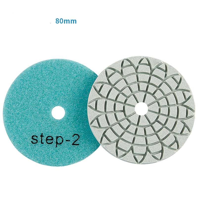 Three-step water-grinding stone polishing pads