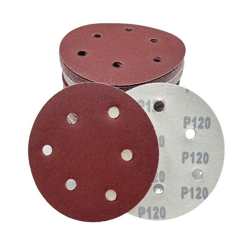 6-inch, 6-inch, and 9-inch round flocked sandpaper with 6 holes