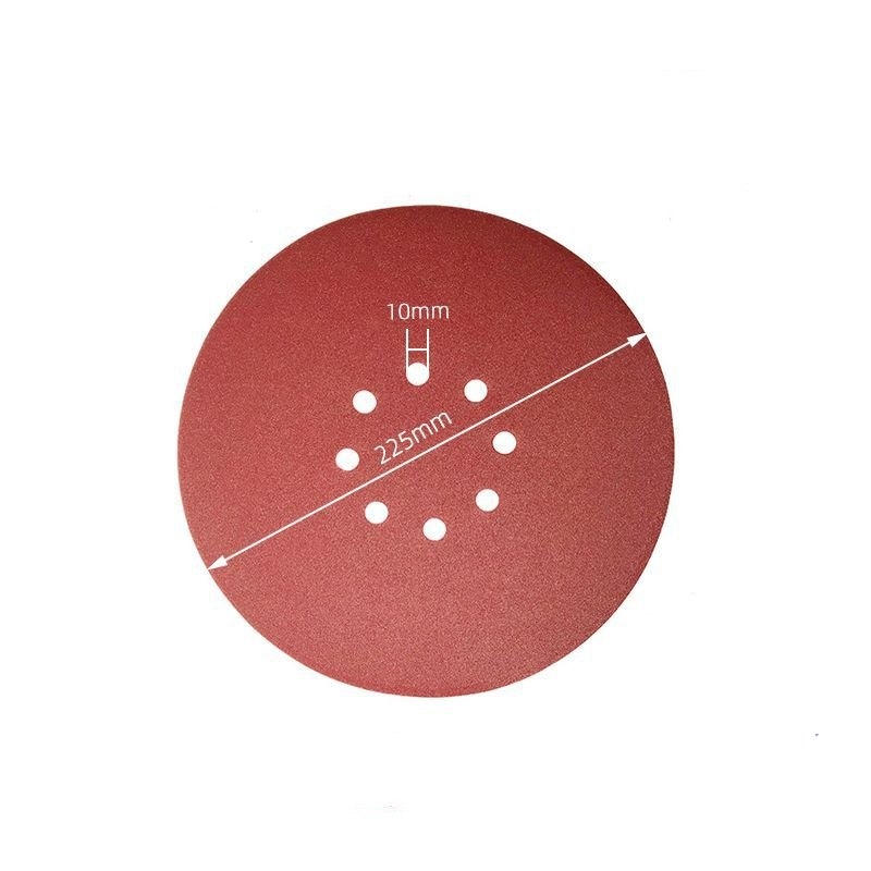 9-inch round flocked sandpaper with 10 holes