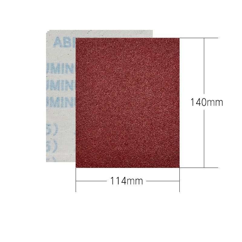 114*140MM rectangular flocked sandpaper sheet