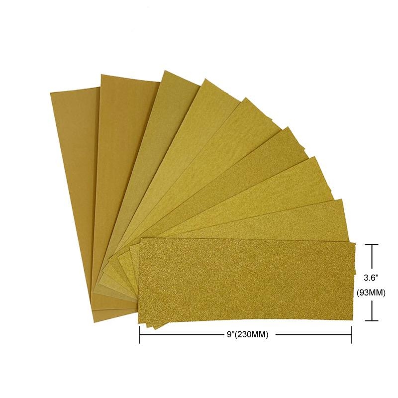 9*3.6 inch flocked yellow sandpaper