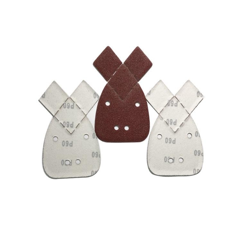 170*95mm Rabbit Ear Shaped Flocked Red Sandpaper with holes