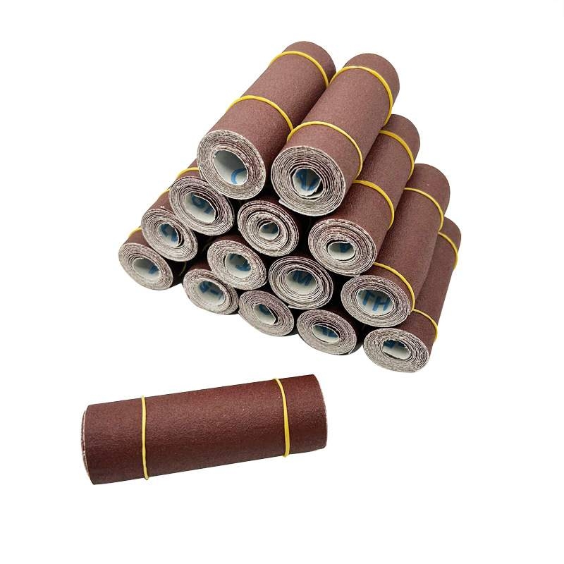 Hand-torn sandpaper roll