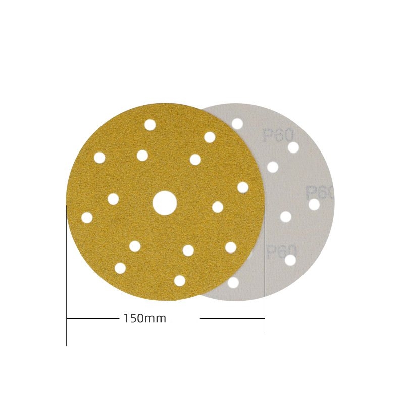 6-inch 15-hole yellow flocked sandpaper