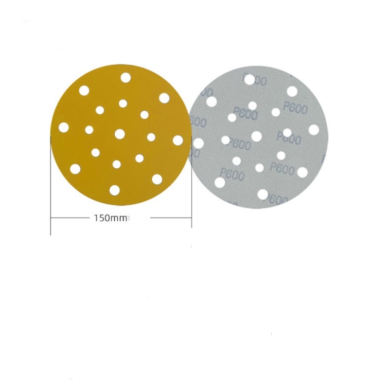 6-inch 17-hole yellow flocked sandpaper