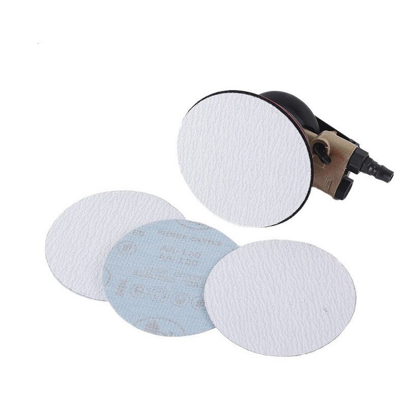2-inch, 3-inch, 4-inch, 5-inch, 6-inch, 7-inch, and 9-inch round flocked white sandpaper