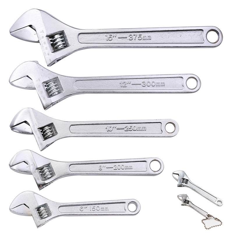 Hardware manufacturers supply adjustable wrenches