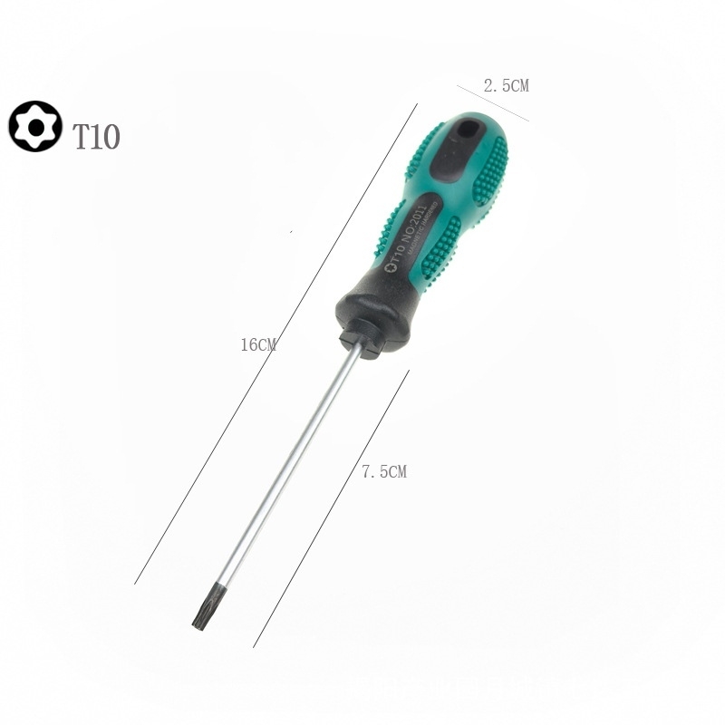 T5 to T30 Torx-shaped screwdrivers